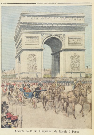 II. Miklós cár (1894-1917) Párizsban, a „Le Petit Journal”-ból, 1896. október 11. alkotó: Fortune Louis Meaulle and Henri Meyer