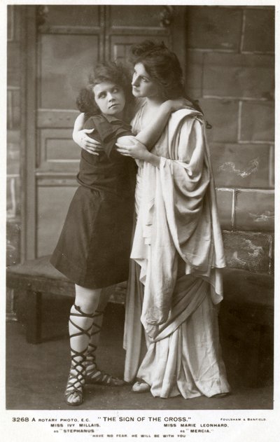 Ivy Millais és Marie Leonhard, színésznők, 1900-as évek. alkotó: Foulsham and Banfield