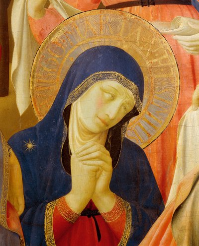 Lerakódás a Szentháromság keresztjéről vagy oltárképéről, 1432 körül, Giovanni da Fiesole, Fra Angelico néven (1400-1455 körül), tempera fán alkotó: Fra (c.1387 1455) Angelico
