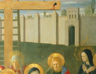 Krisztus gyászát ábrázoló betét, az Armadio degli Argenti (Ezüstláda) tablója Jézus életével alkotó: Fra (c.1387 1455) Angelico