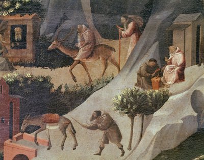 A szerzetesek munkája, a La tebaide részlete alkotó: Fra (c.1387 1455) Angelico