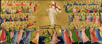 Krisztus megdicsőült a menny udvarában, 1423-24 (tempera a panelen) (részletesen lásd: 90799) alkotó: Fra Angelico