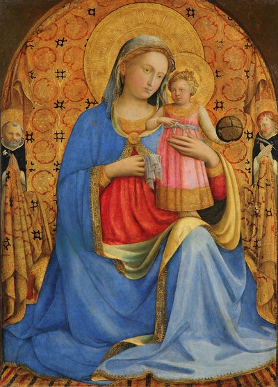 Német: Maria mit dem Kind und Heiligen Madonna és gyermeke alkotó: Fra Angelico
