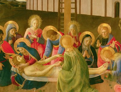 Siralom a halott Krisztus felett, 1436-41 (tempera a panelen) (részlet) alkotó: Fra Angelico
