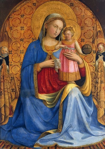Maria a gyerekkel. 1433 körül alkotó: Fra Angelico