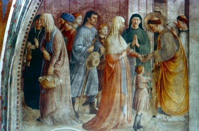 Szent István alamizsnát osztó, 15. század közepe alkotó: Fra Angelico