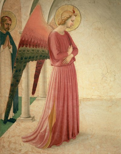 Angyali üdvözlet, Gábriel angyal és Szent Péter vértanú részlete, 1442 freskó lásd: 72388 alkotó: Fra Angelico
