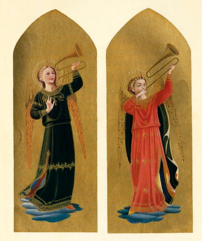Két angyal trombitákkal, 15. század, 1909 alkotó: Fra Angelico