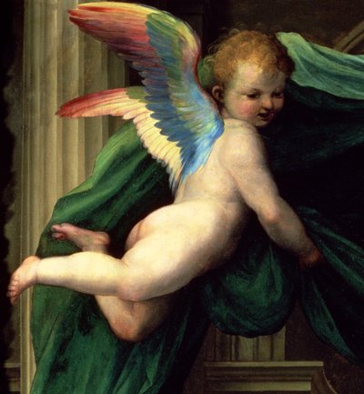 Sienai Szent Katalin misztikus házassága szentekkel, egy angyal részlete, 1511 olaj, tábla 93870 alkotó: Fra Bartolommeo