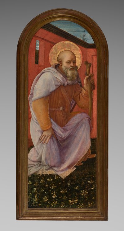 Panel egy triptichonról: Szent Antal apát alkotó: Fra Filippo Lippi