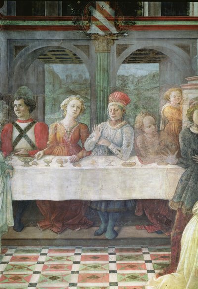 Heródes ünnepe: a központi asztali freskó figuráiról lásd még 60431 és 60432 alkotó: Fra Filippo Lippi