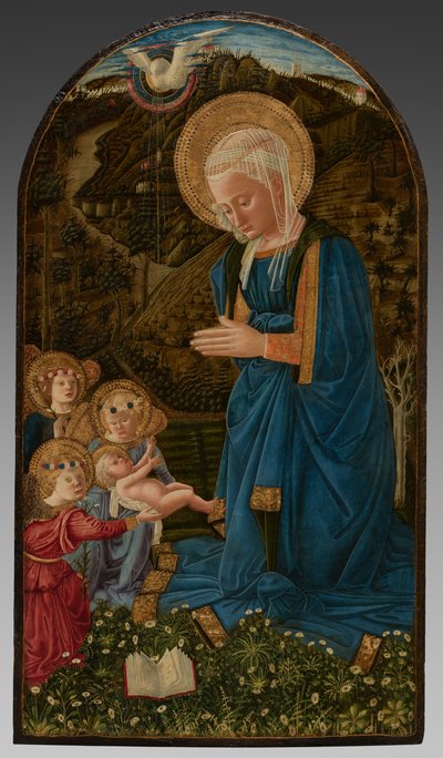 Szűz Mária a gyermekkel és angyalokkal alkotó: Fra Filippo Lippi
