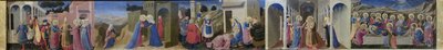 Az oltárkép Predella Az Angyali üdvözlet, c. 1433-1434. alkotó: Fra Giovanni Angelico da Fiesole