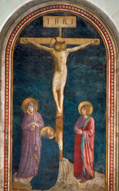 A keresztre feszítés Szent Domonkossal, c. 1440 alkotó: Fra Giovanni Angelico da Fiesole