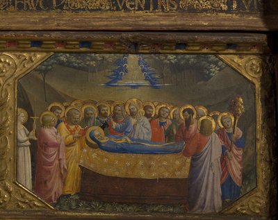A Szűz halála Az Angyali üdvözlet retable 5 Predella jelenettel, 1430-1432 alkotó: Fra Giovanni Angelico da Fiesole