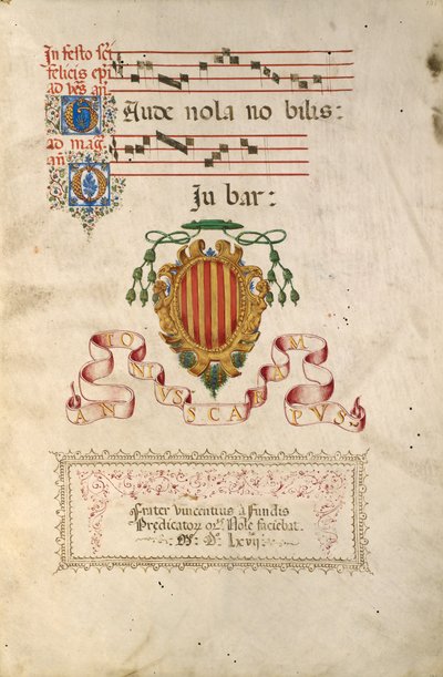 A címer alkotó: Fra Vincentius a Fundis