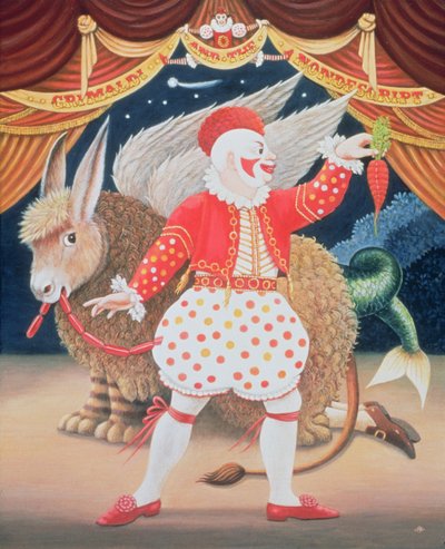 Grimaldi and the Nondescript, 1987 (olaj és tempera a panelen) alkotó: Frances Broomfield