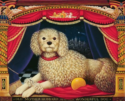 Old Mother Hubbards Wonderful Dog, 1998 (olaj és tempera a panelen) alkotó: Frances Broomfield