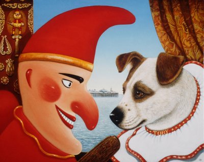 Toby és Punch, 1994 (olajok és tempera a panelen) alkotó: Frances Broomfield