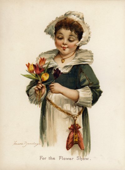 A virágkiállításra (színes litográfia) alkotó: Frances Brundage