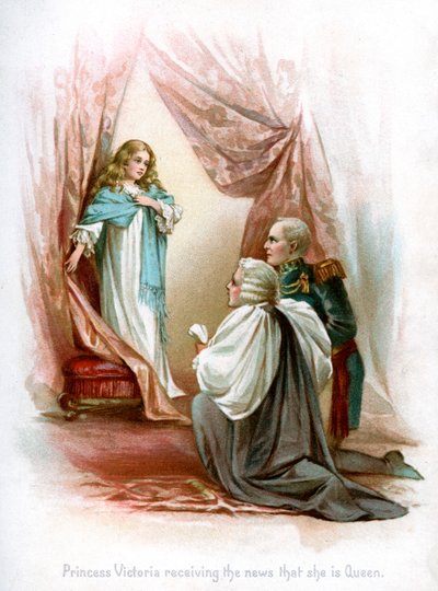 Viktória hercegnő megkapta a hírt, hogy ő a királynő, 1897. alkotó: Frances Brundage