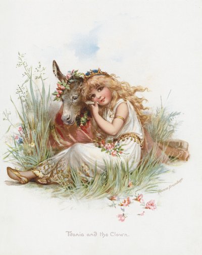 Titánia és a bohóc (chromolitho) alkotó: Frances Brundage