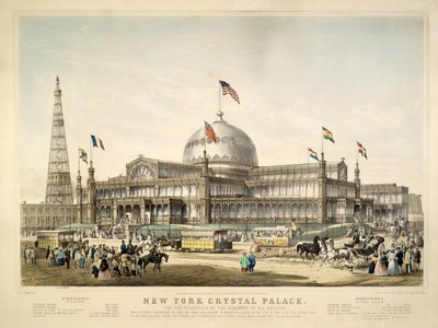 New York Crystal Palace, pub. 1853, Currier & Ives alkotó: Frances Flora Bond Palmer
