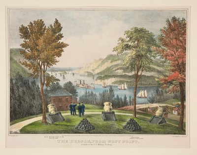 A Hudson, West Pointból. Az Egyesült Államok Katonai Akadémia területe alkotó: Frances Flora Bond Palmer