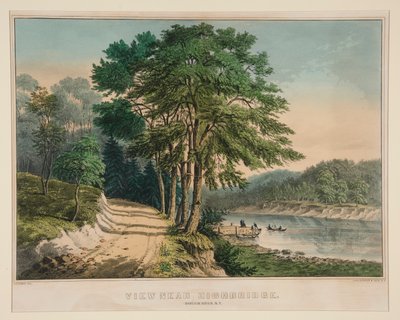 Nézet a Highbridge közelében. Harlem River, N.Y. alkotó: Frances Flora Bond Palmer
