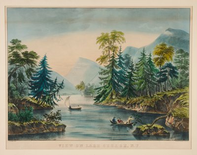 Kilátás a George-tóra, NY alkotó: Frances Flora Bond Palmer