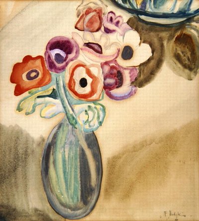 Virágkancsó (akvarell papíron) alkotó: Frances Hodgkins