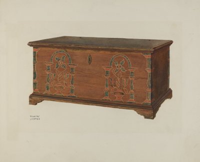 Pa. Német Dower Chest alkotó: Frances Lichten