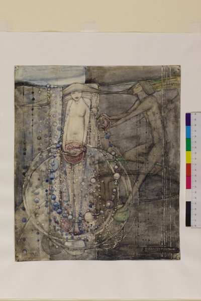 Férfi készíti az élet gyöngyeit, de a nőnek be kell fűznie őket, 1912-1515 alkotó: Frances Macdonald