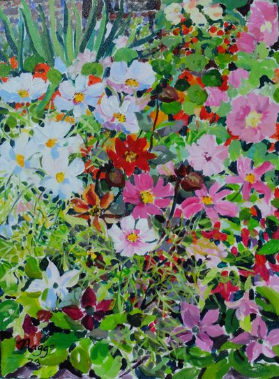 Summer Profusion, 2022 (akril, vászon) alkotó: Frances Naggs