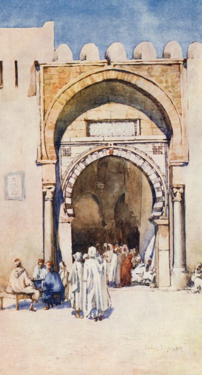 Mór kapu, Kairouan (színes litográfia) alkotó: Frances Nesbitt