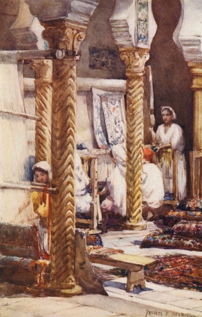 Szőnyegiskola, Algír (színes litográfia) alkotó: Frances Nesbitt