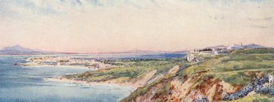 Karthágó helyszíne Sidi Bou Said felől (színes litográfia) alkotó: Frances Nesbitt