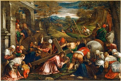 La Montee au Calvaire - Jézus Krisztus hordozza a keresztet ... alkotó: Francesco (1549 92) Bassano