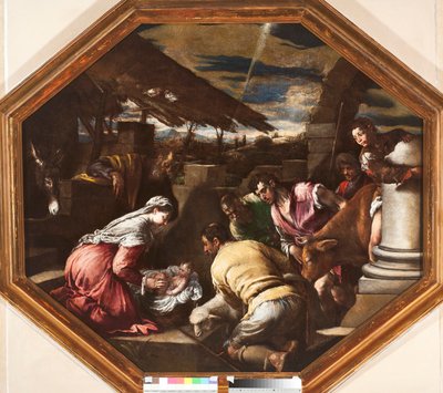 A pásztorok imádása Francesco da Ponte dit Francesco Bassano (1549-1592) festménye Genes, Musei di Strada Nuova alkotó: Francesco Bassano