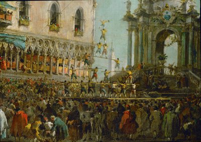 Nagycsütörtök ünnepe Velencében: Equilibristák ... alkotó: Francesco (circle of) Guardi