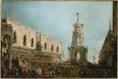 Nagycsütörtök ünnepe Velencében, Olaszországban ... alkotó: Francesco (circle of) Guardi