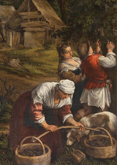 Aratás, (Mózes megkapja a Tízparancsolatot), (65689. részlet), 1576 alkotó: Francesco Bassano