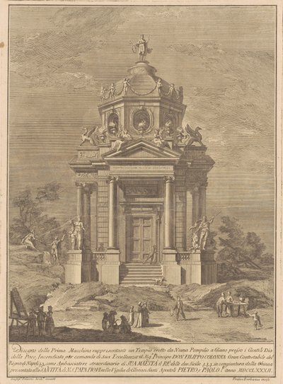 Az 1782-es Prima Macchina Chinea számára: Janus temploma..., 1782. alkotó: Francesco Barbazza