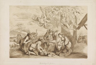 A Pásztorok imádata Ó- és Újszövetség Castiglionének (sorozat címe) alkotó: Francesco Bartolozzi