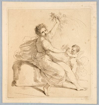 Flóra, egy fiúval alkotó: Francesco Bartolozzi