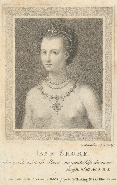 Jane Shore: Adj gyengéd úrnőt Shore-nak egy gyengéd csókot, minél több Shakespeare,..., 1790. február 1. alkotó: Francesco Bartolozzi