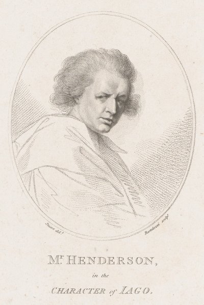 John Henderson, Iago Shakespeare Otellójának karakterében, 1786. alkotó: Francesco Bartolozzi