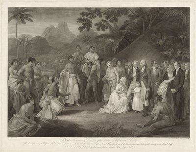 Kapitein James Wilson az Eiland Otaheité Matavai (Tahitin) átadása James Wilson kapitánynak Az Otaheite-szigeten található Matavai körzet átadása James Wilson kapitánynak az adott társaság által odaküldött misszionáriusok használatára alkotó: Francesco Bartolozzi