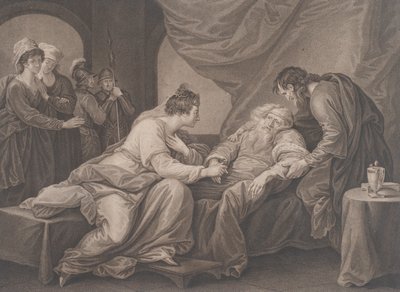 Lear király és Cordelia Shakespeare, Lear király, 4. felvonás, 7. jelenet, kb. 1783. alkotó: Francesco Bartolozzi