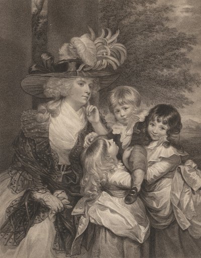 Lady Smith és gyermekei, 1789. március 15. alkotó: Francesco Bartolozzi